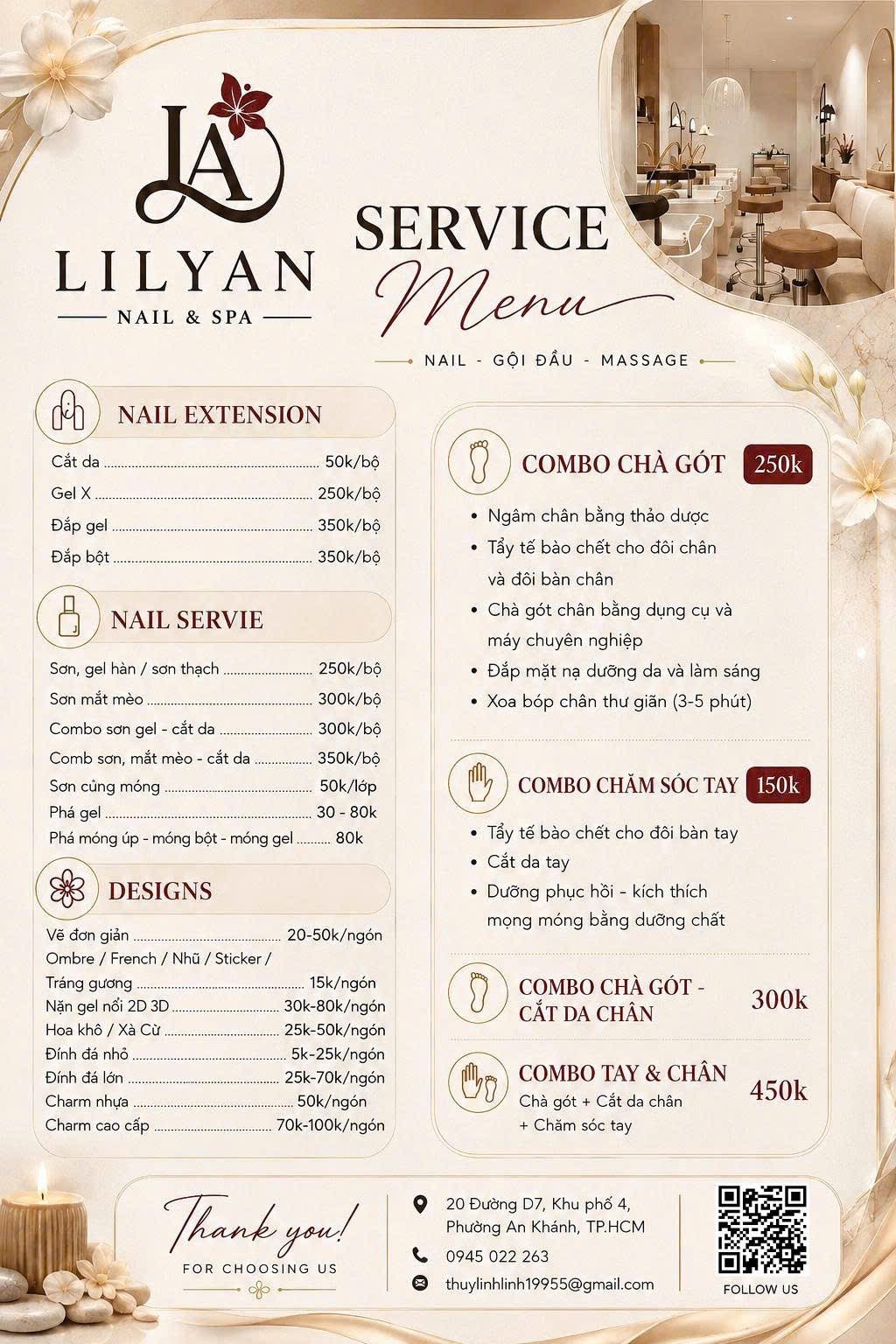 Bảng giá Nail LilyAn